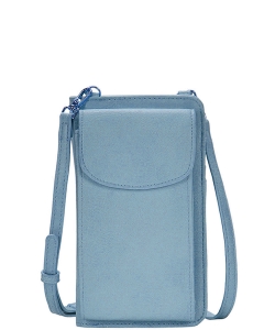 Fashion Chic Multi Pockets Long Wallet Crossbody BGA-48742 BLUE